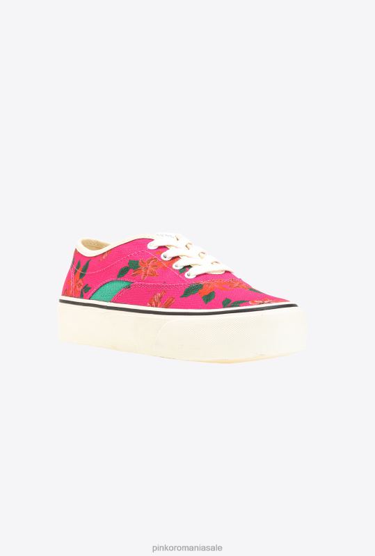 adidași | pantofi skater cu imprimeu floral Pinko multicolor - fucsia/verde B0D081068