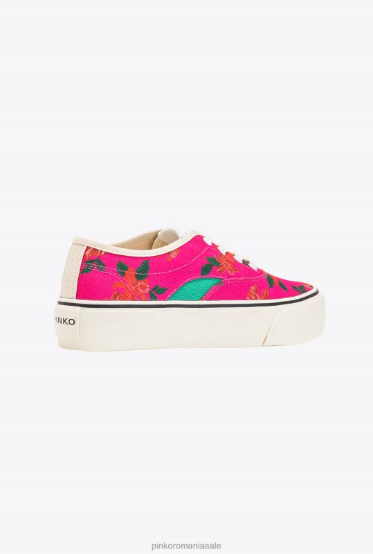 adidași | pantofi skater cu imprimeu floral Pinko multicolor - fucsia/verde B0D081068