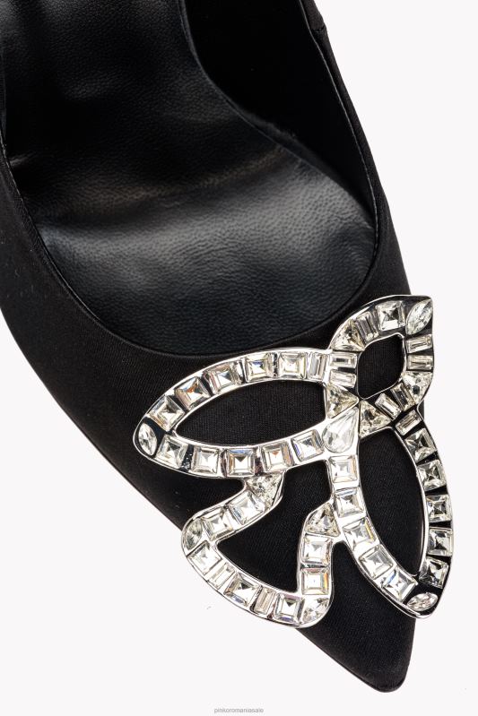 pantofi | pantofi cu detaliu bijuterie păsări dragoste Pinko limuzina neagră B0D081081
