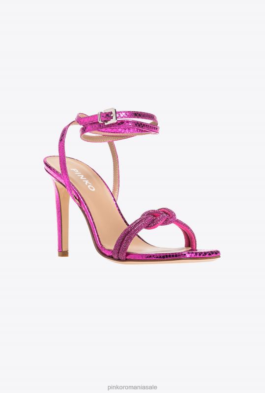 sandale | sandale cu nod cu strass Pinko roșu zmeură B0D081093