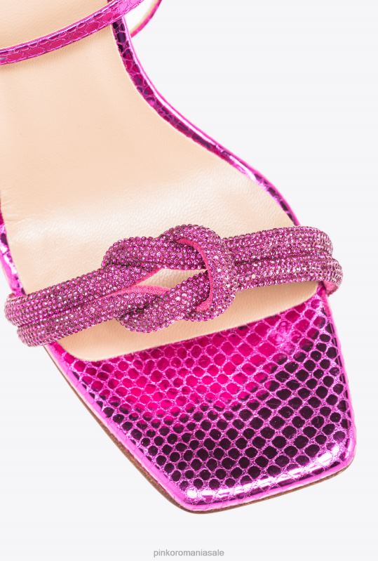 sandale | sandale cu nod cu strass Pinko roșu zmeură B0D081093