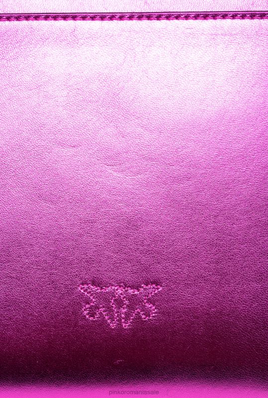 genți clutch | geanta plat laminata Pinko aur roz-vechi B0D081201