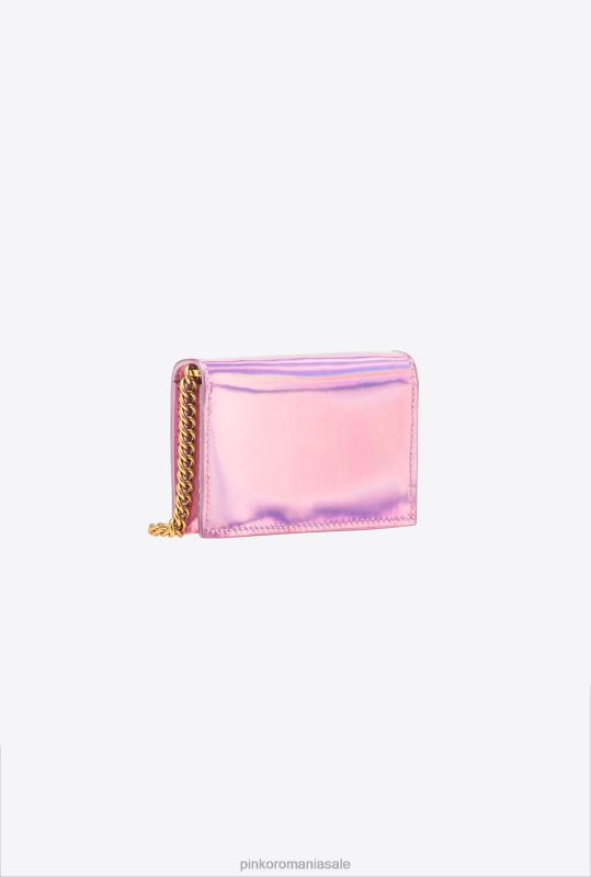 genți clutch | suport pentru carduri cu cureaua de umar galleria iridescent Pinko roz irizat-aur antic B0D081177