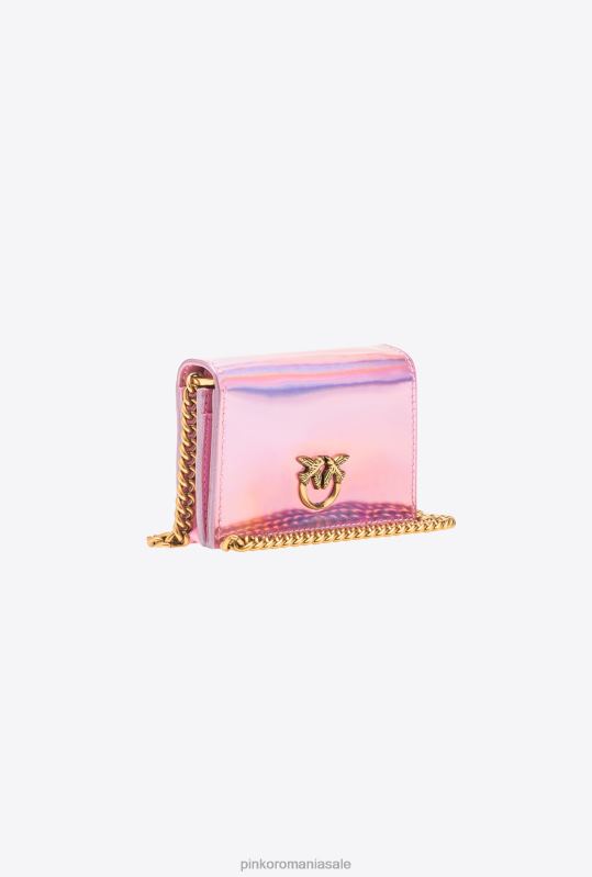 genți clutch | suport pentru carduri cu cureaua de umar galleria iridescent Pinko roz irizat-aur antic B0D081177