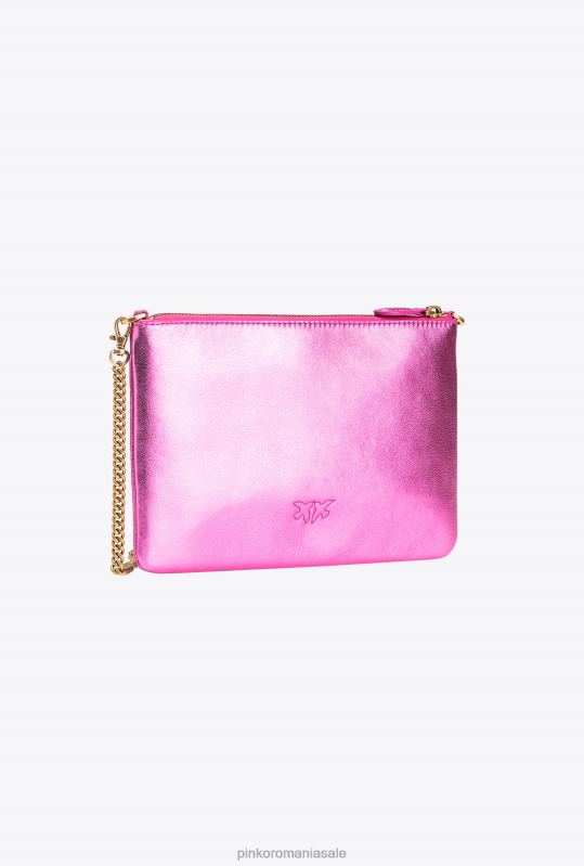 genți crossbody | geantă de dragoste plată clasică foliată Pinko aur roz-vechi B0D081197