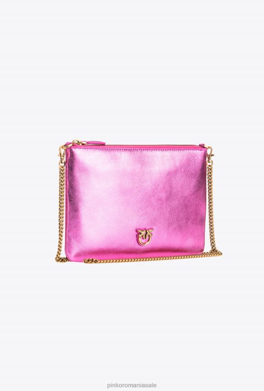 genți crossbody | geantă de dragoste plată clasică foliată Pinko aur roz-vechi B0D081197