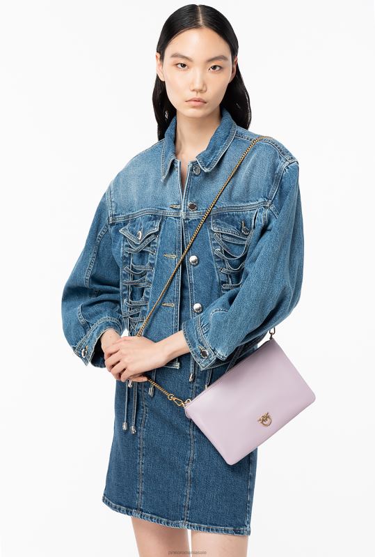 genți crossbody | geantă de dragoste plată clasică, pur și simplu Pinko iris-aur antic B0D081185