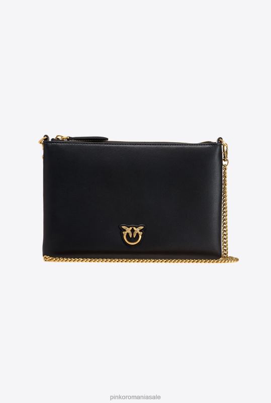 genți crossbody | geantă plată pur și simplu Pinko aur negru-vechi B0D081189