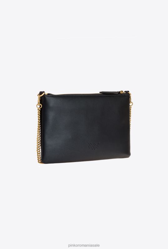 genți crossbody | geantă plată pur și simplu Pinko aur negru-vechi B0D081189