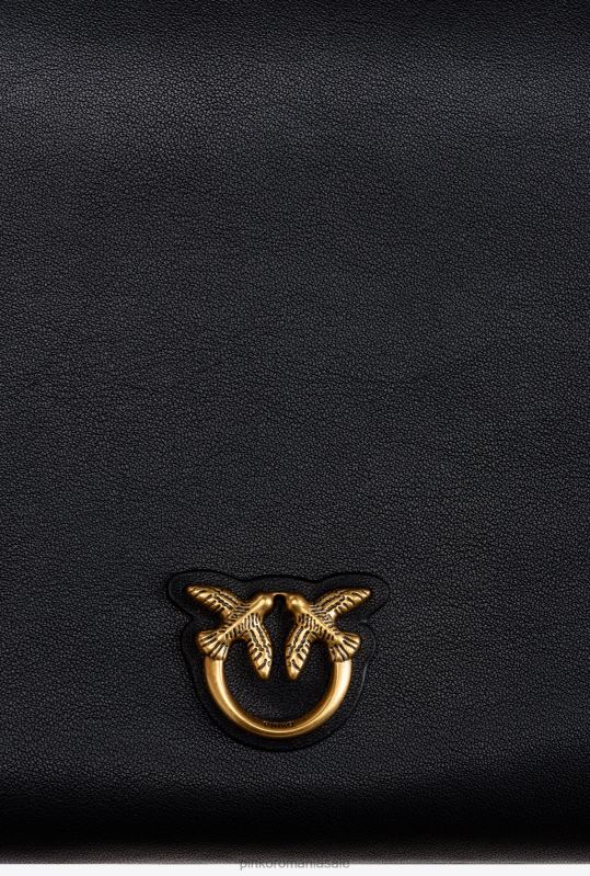 genți crossbody | geantă plată pur și simplu Pinko aur negru-vechi B0D081189