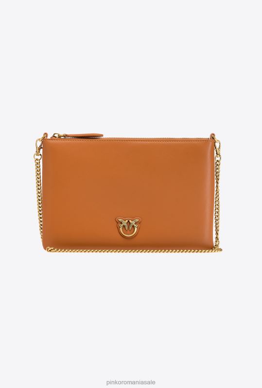 genți crossbody | geantă plată pur și simplu Pinko coniac-aur antic B0D081191