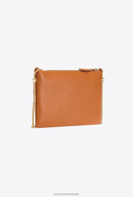 genți crossbody | geantă plată pur și simplu Pinko coniac-aur antic B0D081191