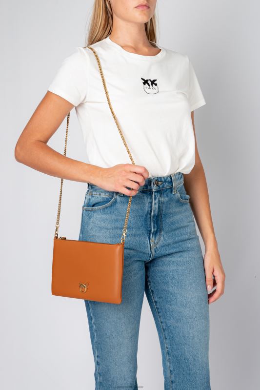 genți crossbody | geantă plată pur și simplu Pinko coniac-aur antic B0D081191