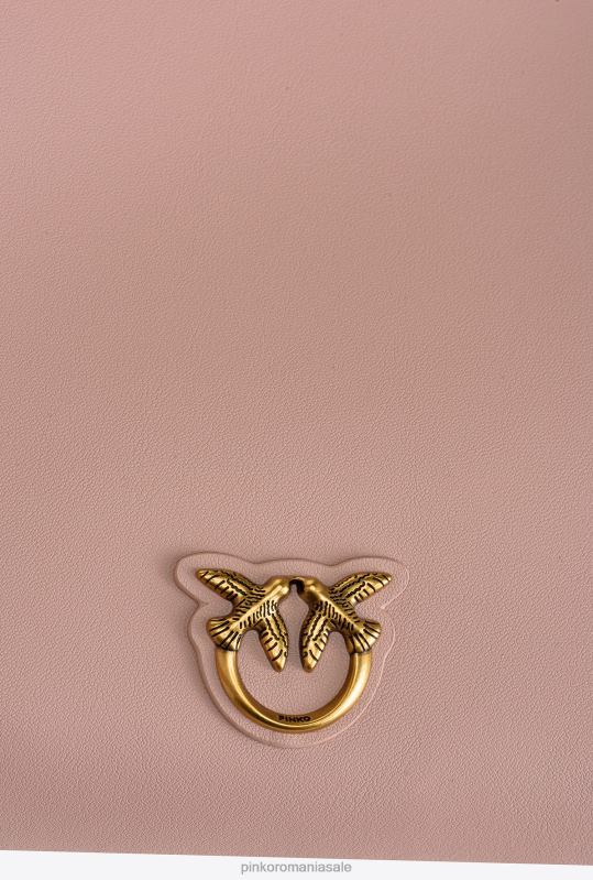 genți crossbody | geantă plată pur și simplu Pinko roz praf-aur antic B0D081187