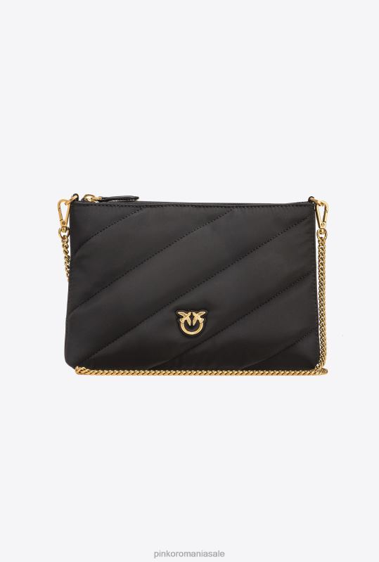 genți crossbody | geantă plată reciclată Pinko aur negru-vechi B0D081273