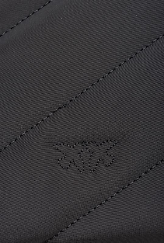 genți crossbody | geantă plată reciclată Pinko aur negru-vechi B0D081273