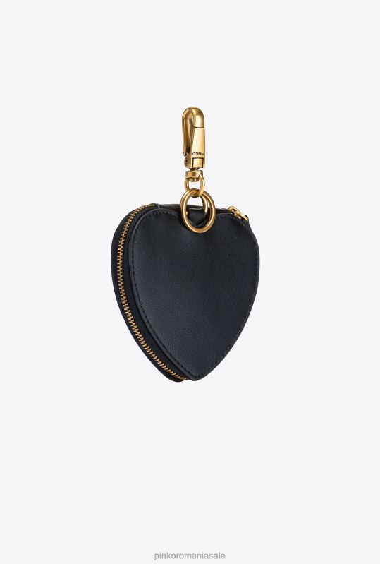 genți microlove | farmec în formă de inimă cu oglindă Pinko aur negru-vechi B0D081247