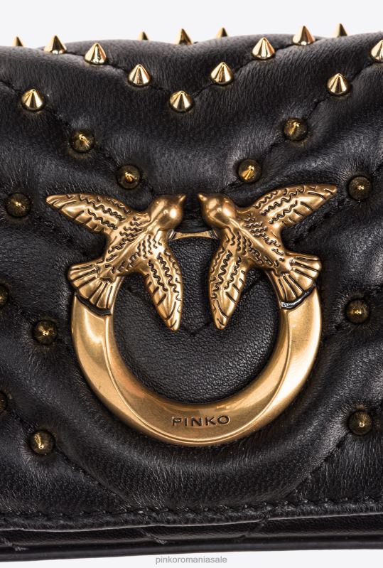 genți microlove | geantă micro love click chevron știfturi Pinko aur negru-vechi B0D081215