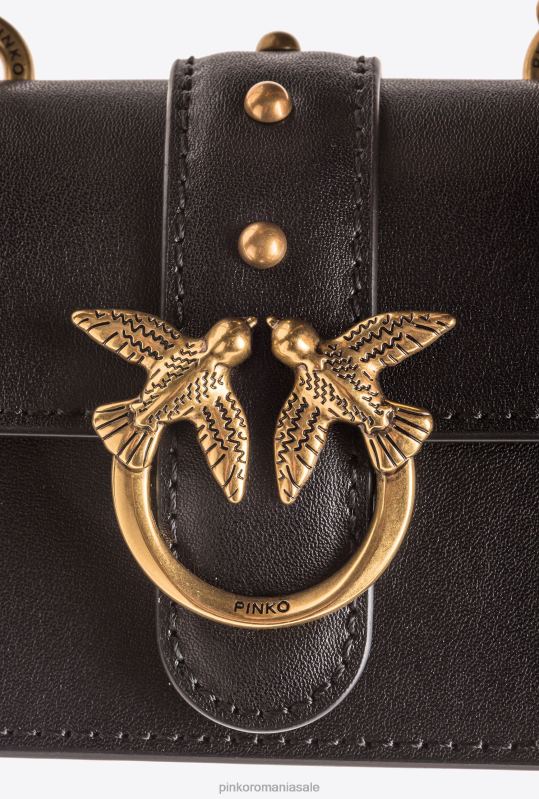 genți microlove | geantă micro love one pur și simplu Pinko aur alb-vechi B0D081205