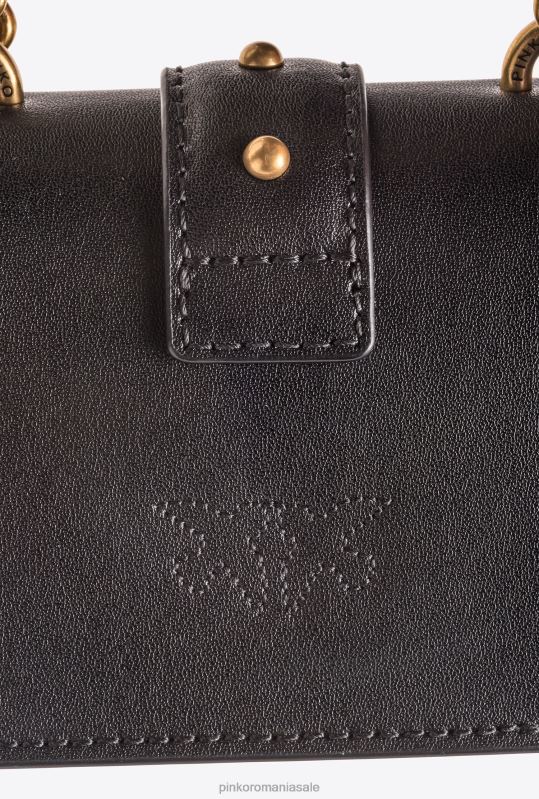 genți microlove | geantă micro love one pur și simplu Pinko aur alb-vechi B0D081205