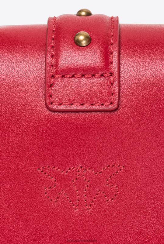 genți microlove | geantă micro love one pur și simplu Pinko roșu granat-aur antic B0D081204