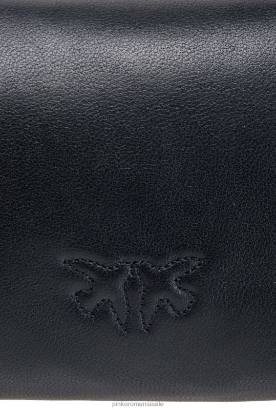 genți microlove | geantă micro love puff ace fantezie Pinko negru-argint vechi B0D081255