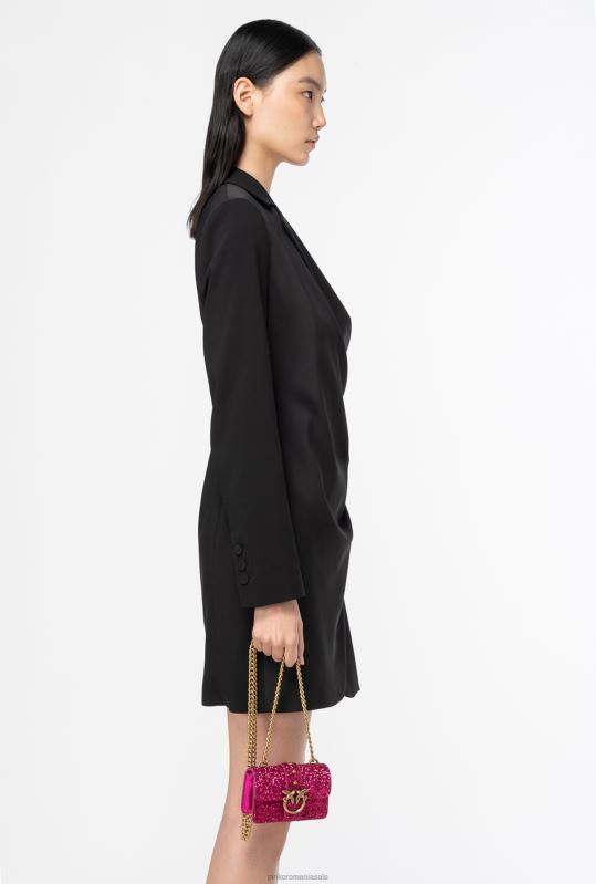 genți microlove | geantă micro love sclipici granulată Pinko aur roz-vechi B0D081209