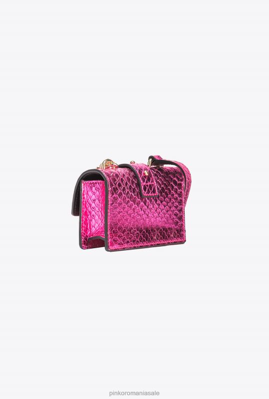 genți microlove | geanta micro love pentru reptile laminata galleria one Pinko auriu fucsia-lucitor B0D081235
