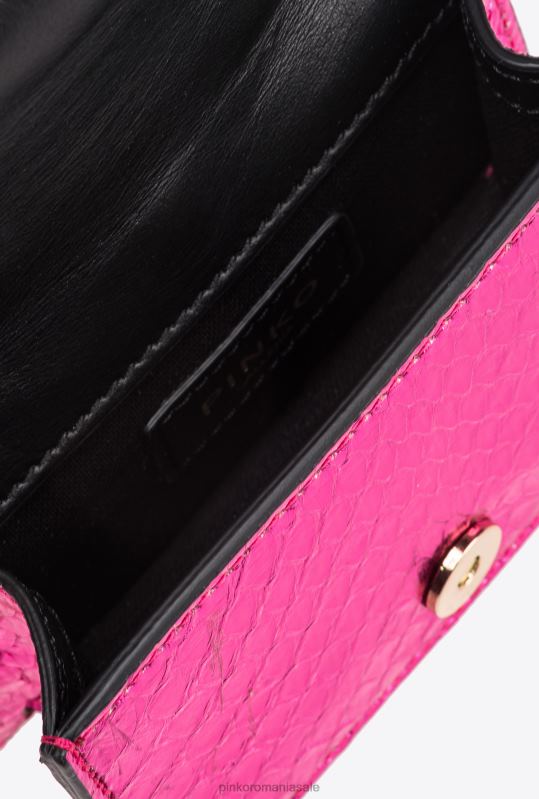 genți microlove | geanta micro love pentru reptile laminata galleria one Pinko auriu fucsia-lucitor B0D081235