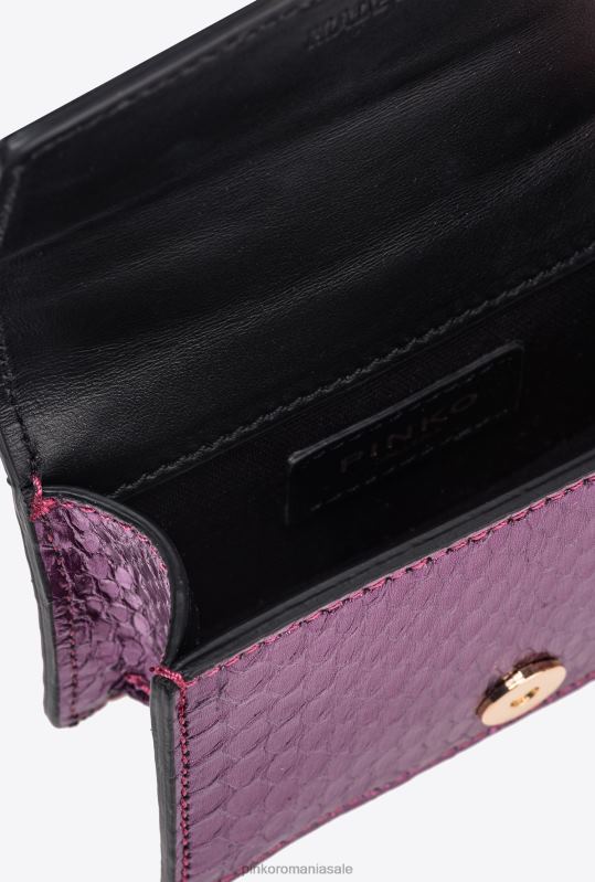 genți microlove | geanta micro love pentru reptile laminata galleria one Pinko auriu violet-lucitor B0D081234