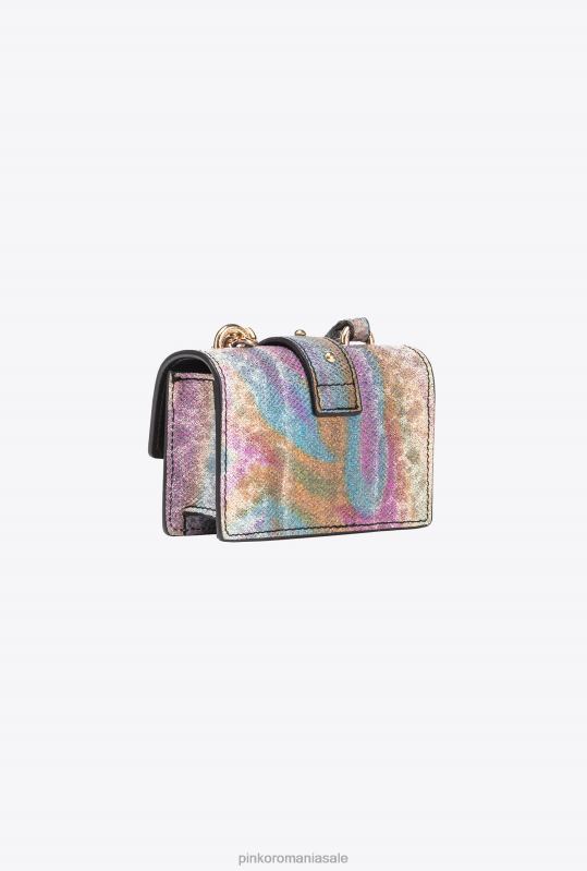 genți microlove | geanta multicolora galeria micro love reptile one Pinko auriu strălucitor multicolor B0D081256