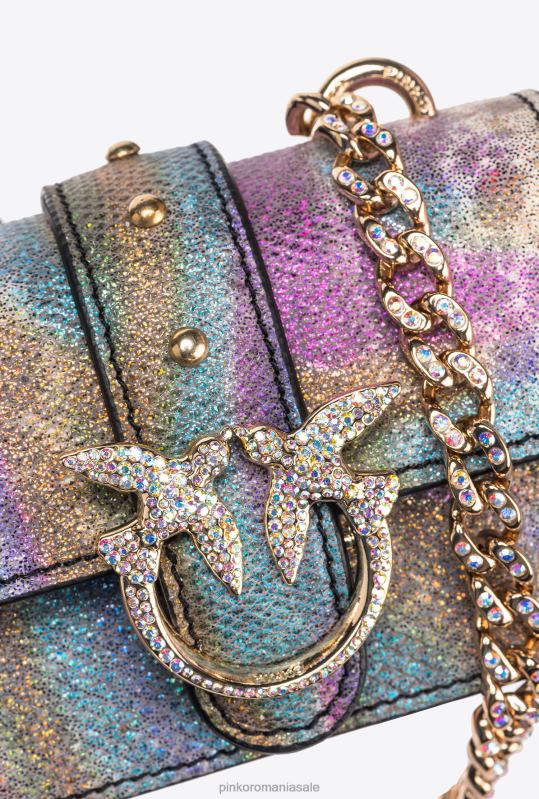 genți microlove | geanta multicolora galeria micro love reptile one Pinko auriu strălucitor multicolor B0D081256