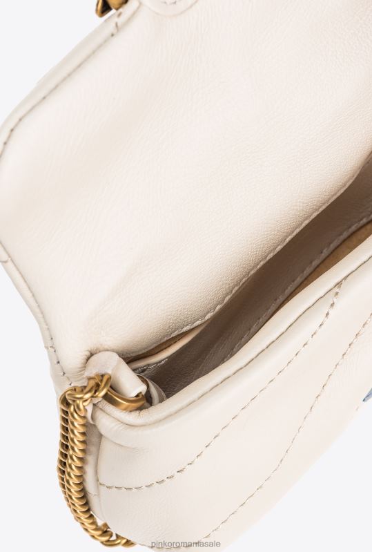 genți microlove | micro love bag puff Pinko aur alb-vechi B0D081230