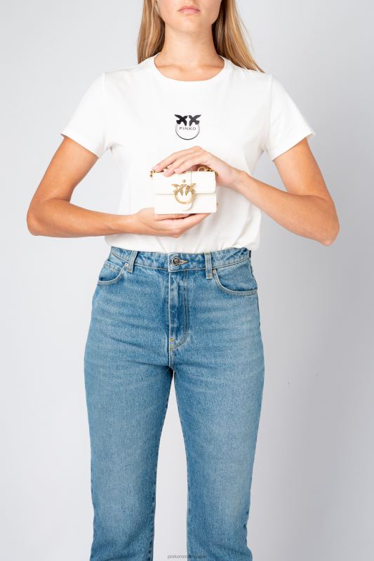 genți microlove | pictograma micro geantă de dragoste pur și simplu Pinko aur alb-vechi B0D081212