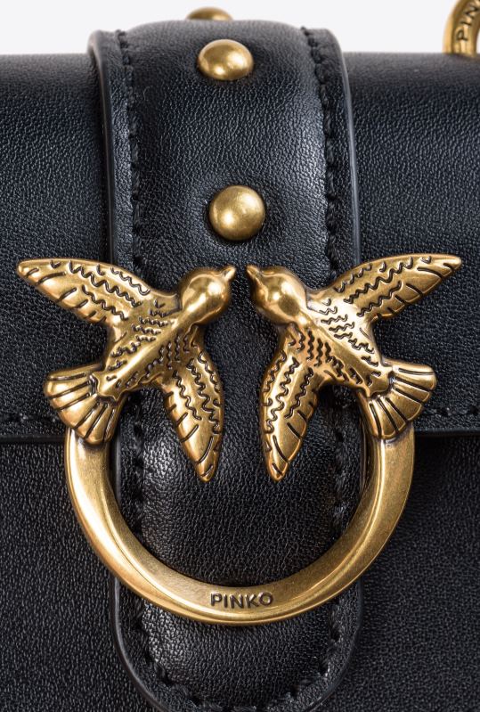 genți microlove | pictograma micro geantă de dragoste pur și simplu Pinko aur negru-vechi B0D081213