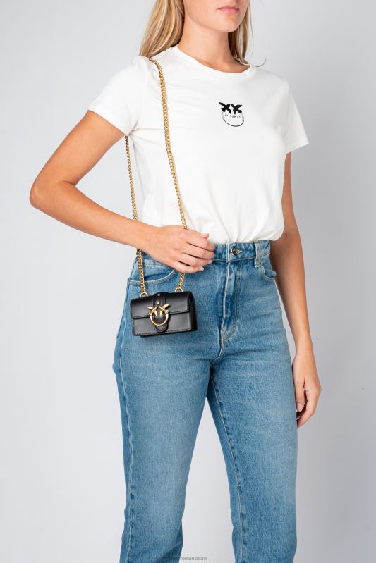 genți microlove | pictograma micro geantă de dragoste pur și simplu Pinko aur negru-vechi B0D081213