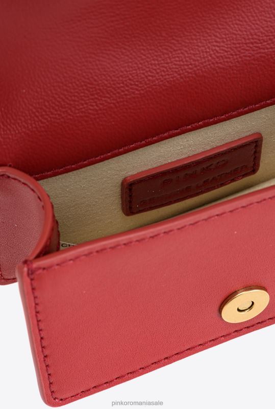 genți microlove | pictograma micro geantă de dragoste pur și simplu Pinko roșu rubin-aur antic B0D081214