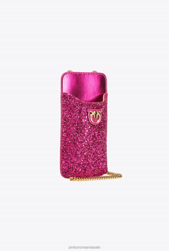 genți microlove | suport pentru smartphone strălucitor Pinko aur roz-vechi B0D081245