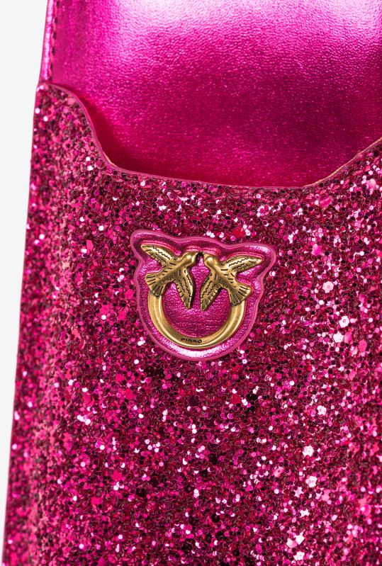 genți microlove | suport pentru smartphone strălucitor Pinko aur roz-vechi B0D081245