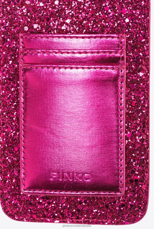 genți microlove | suport pentru smartphone strălucitor Pinko aur roz-vechi B0D081245