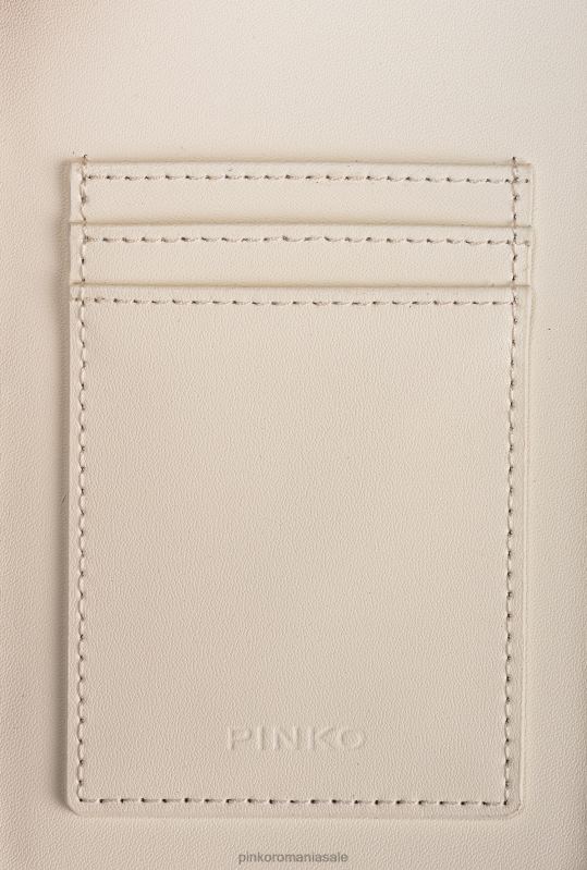 genți microlove | suport smartphone din piele Pinko aur alb-vechi B0D081240