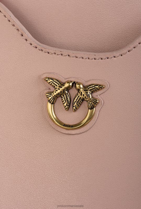 genți microlove | suport smartphone din piele Pinko roz praf-aur antic B0D081243